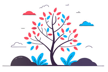 tree and birds