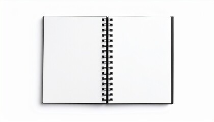 blank notebook isolated on white