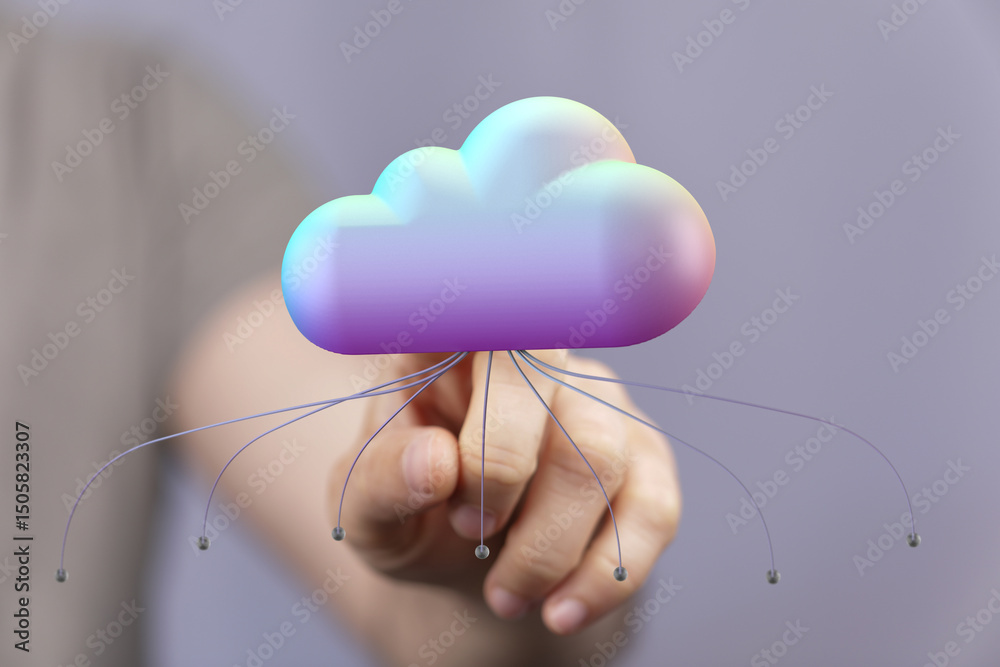 Poster seamless data access and secure cloud storage solutions for your business.