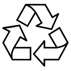 Eco Recycle Symbol in Minimal Vector Design