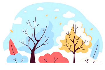 winter landscape with tree