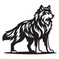 vector illustration of a wolf