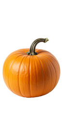 Obraz premium Realistic Orange Pumpkin Isolated On Transparent Background, Autumn Harvest