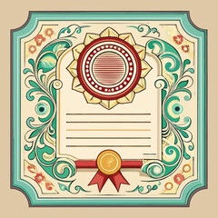 Elegant Vintage Certificate Template with Ornate Floral Frame