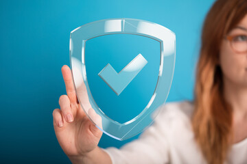 Digital security, data protection, cybersecurity, verified safety, online shield, secure access,...