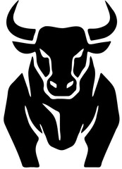 bull in black