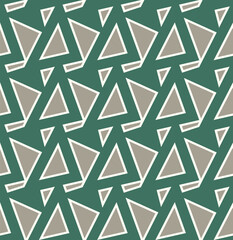 Abstract Triangle Seamless Pattern Green &ndash; Geometric Vector Design