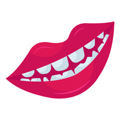 An eye catching design icon of lips