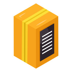 An editable design icon of carton