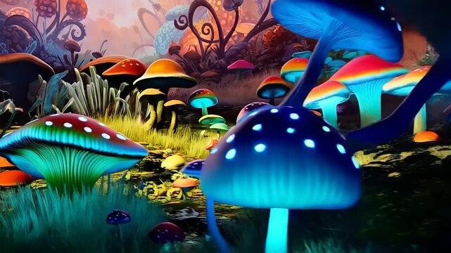 Underwater tropical ocean cartoon illustration of a marine animal reef with fish, coral, grass, and mushrooms in a sea life design