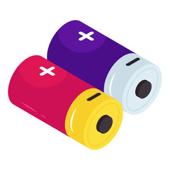 An icon design of battery cells