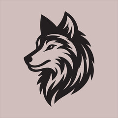 Obraz premium Wolf Head Silhouette Vector | Tribal Animal Graphic Art