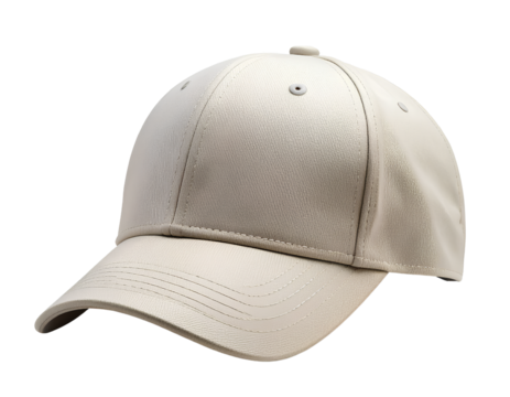 Front View Mockup of Classic Baseball Cap with Placeholder Text Design, Transparent Background