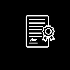Vekctor shows icon certificates with ribbons and stars, representing awards or official documents.
