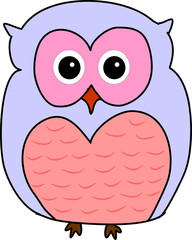 owl with heart