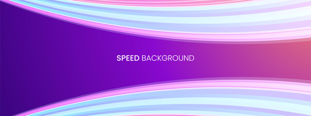 Speed Light  Futuristic Purple gradient line background. Technology velocity movement pattern for banner
