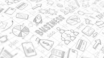 Plan drawings business. Business idea. Startup concept. Goal achievement. 