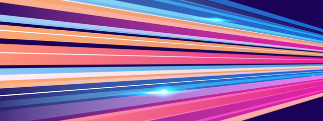 Speed Light  Futuristic colorful line background. Technology velocity movement pattern for banner