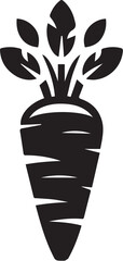 Silhouette of a Carrot black silhouette