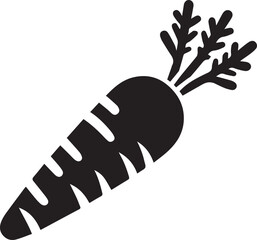 Silhouette of a Carrot black silhouette