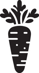 Silhouette of a Carrot black silhouette