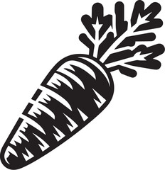 Silhouette of a Carrot black silhouette