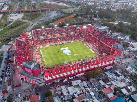 Buenos Aires, May 24, 2025: Independiente vs. Huracan match at Club Atl&eacute;tico Independiente stadium in Avellaneda. Stadium name: "Libertadores de Am&eacute;rica - Ricardo Bochini".