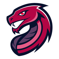 Boa head mascot logo design vector