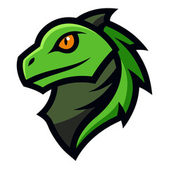 Obraz premium Basilisk head mascot logo design vector