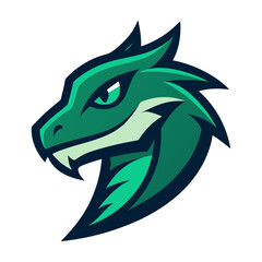 Fototapeta premium Basilisk head mascot logo design vector