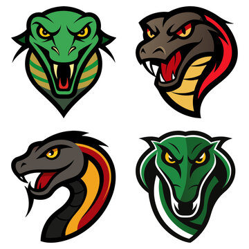 Anaconda head mascot logo design vector
