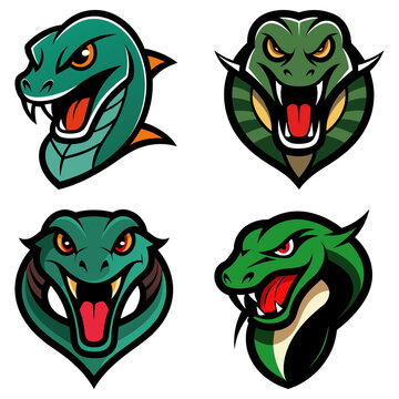 Anaconda head mascot logo design vector