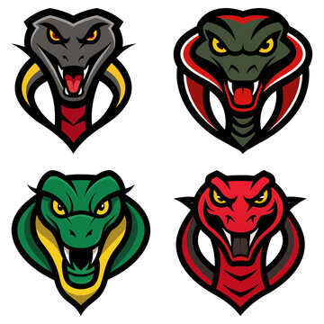Anaconda head mascot logo design vector