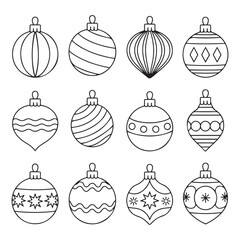 Christmas Ball Ornaments Collection for Holiday Projects