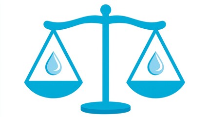 Balanced Water Resource Management - Symbolizing equality, balance, precision, water conservation, and sustainable practices in water resource management