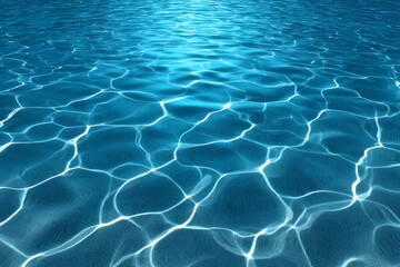 Obraz premium Clear Turquoise Water Surface Texture - Serene underwater scene, symbolizing calmness, purity, depth, tranquility, and escape. Perfect for relaxation and spa themes