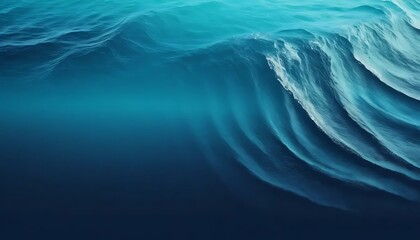 A serene abstract ocean landscape unfolds in calming gradient shades of blues and aquamarine hues.
