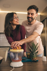 Couple Making Home Made Juice