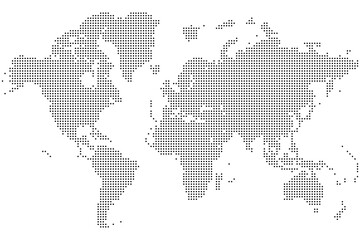 Dotted world map. Dotted world map with modern dotted world map style of dotted world map showing global dotted world map detail. continent vector dot map design