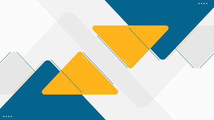 Modern Corporate Presentation Background with Abstract Geometric Shapes. Blue and Yellow Business Template for Reports, Web Banners, and Pitch Deck Slides