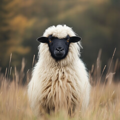 valais blacknose sheep, animal, illustration, background, sheep, farm, wool, mammal, nature, grazing, pasture, rural, countryside