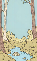grunge background with tree