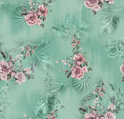 beautiful seamless flower allover design with all colour background