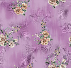 beautiful seamless flower allover design with all colour background