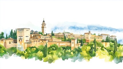 Alhambra Alhambra Hand Drawn Watercolor