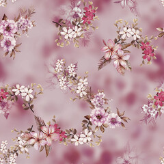 beautiful seamless flower allover design with all colour background