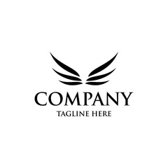 Wing logo design template. Trendy style, vector eps 10