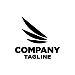 Wing logo design template. Trendy style, vector eps 10