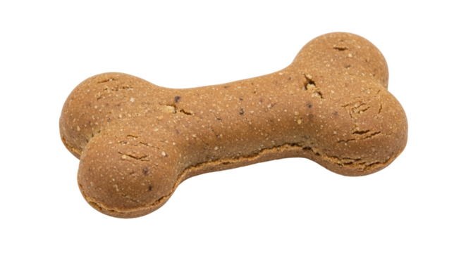 Isolated Bone Shaped Dog Biscuit Crunchy Treat