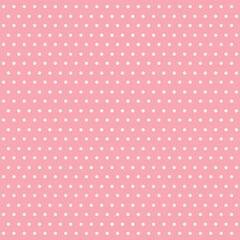 White polka dot on pink background. seamless white polka dot pattern on pink background eps10